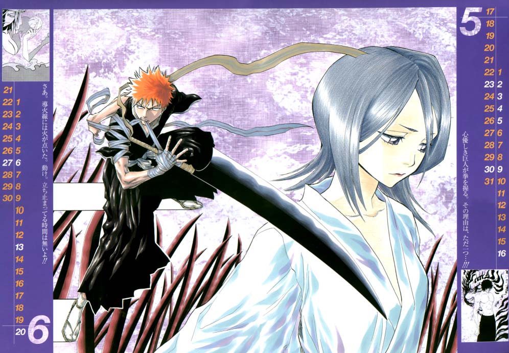 Imagen del Calendario de Bleach 2004 a Mxima Calidad