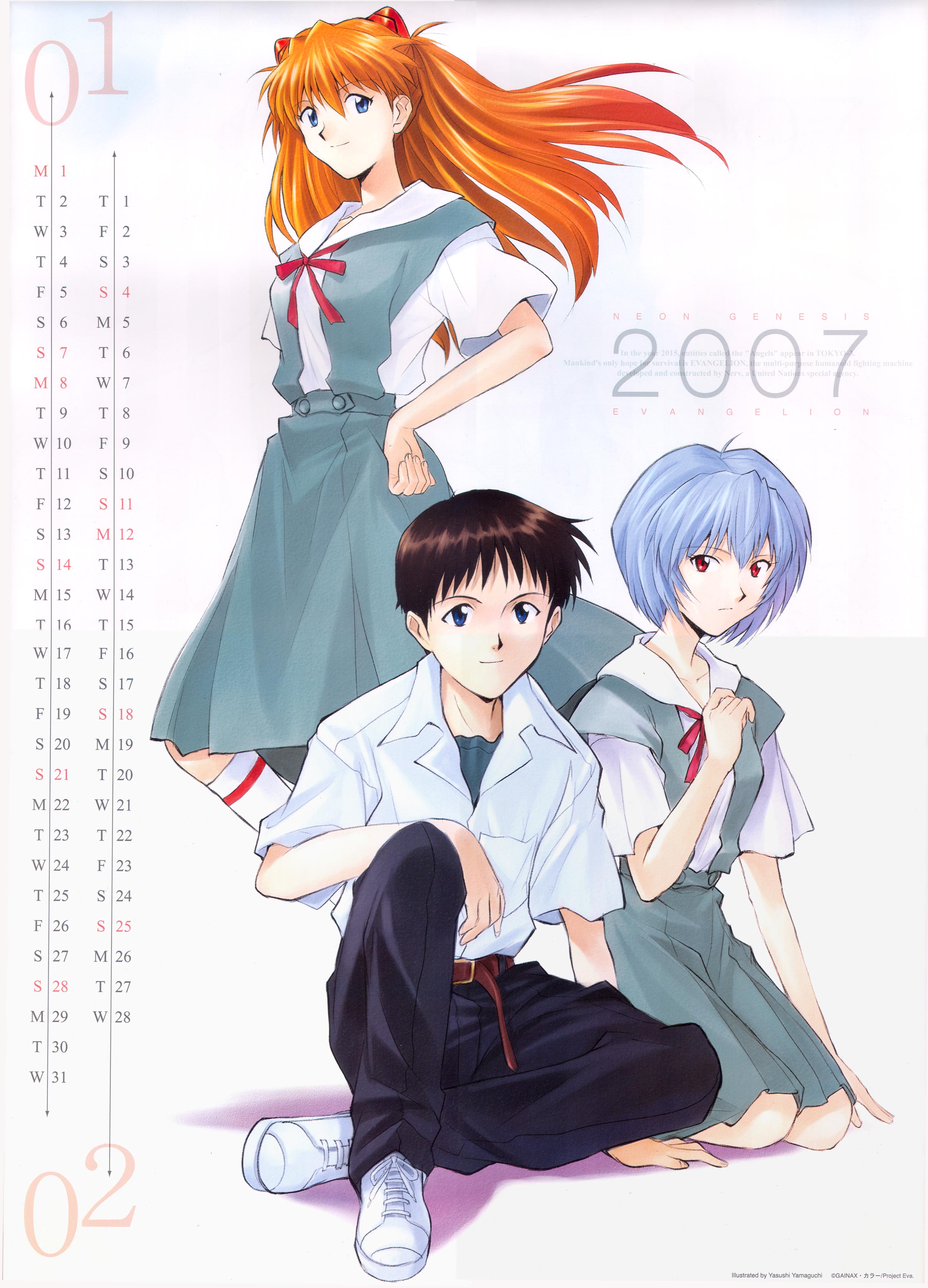 Imagen del Calendario de Evangelion 2007 en Mxima Calidad