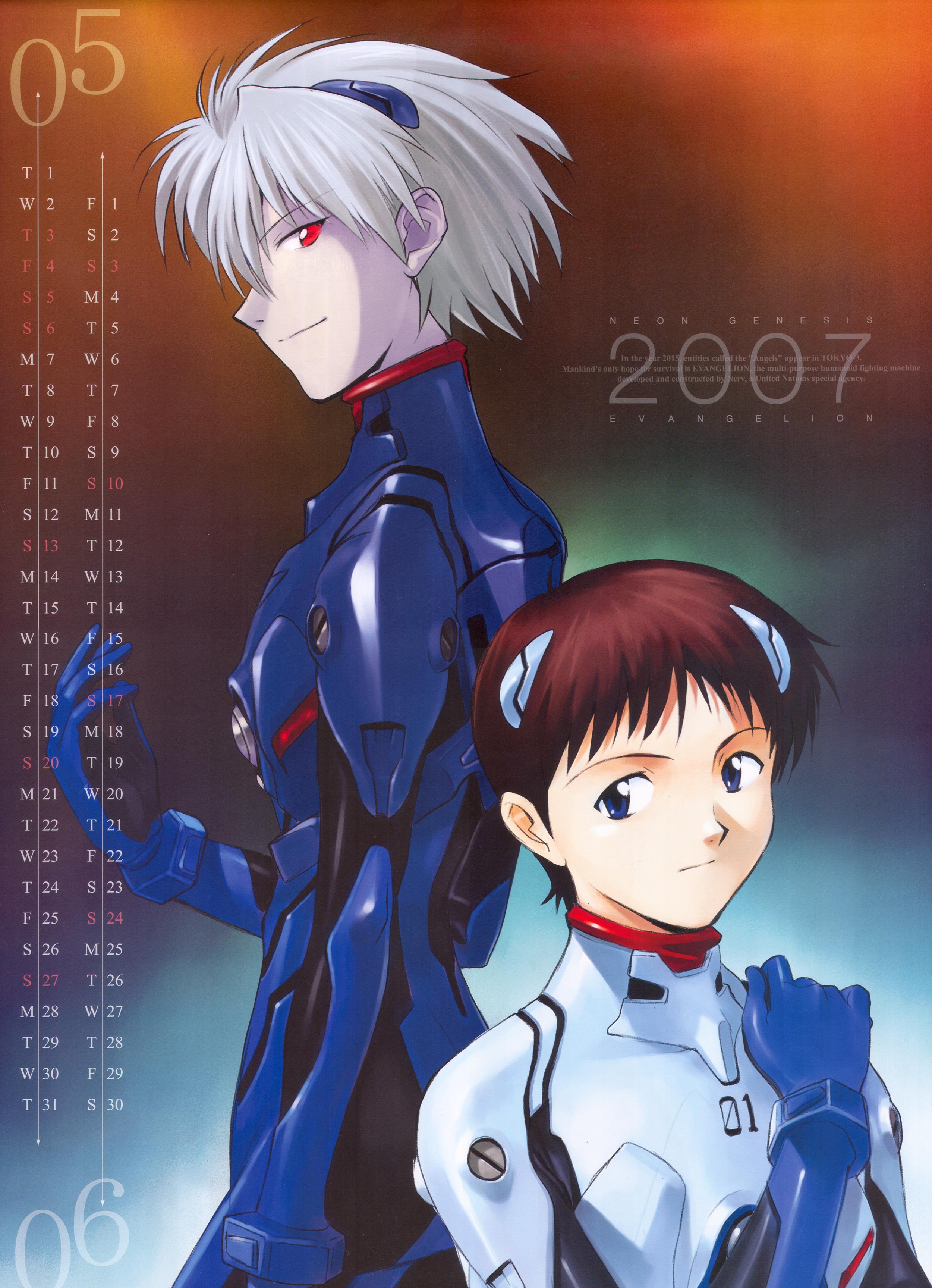 Imagen del Calendario de Evangelion 2007 en Mxima Calidad