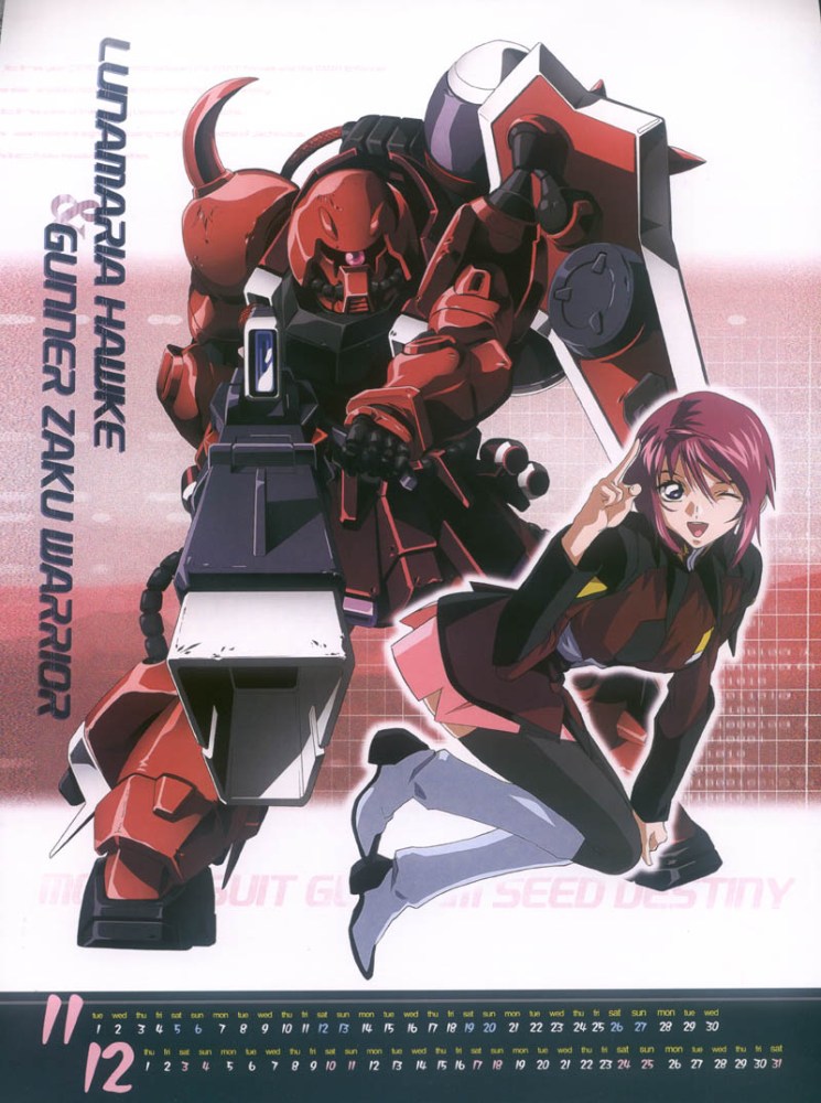 Imagen del Calendario Gundam Seed Destiny 2005 a Mxima Calidad