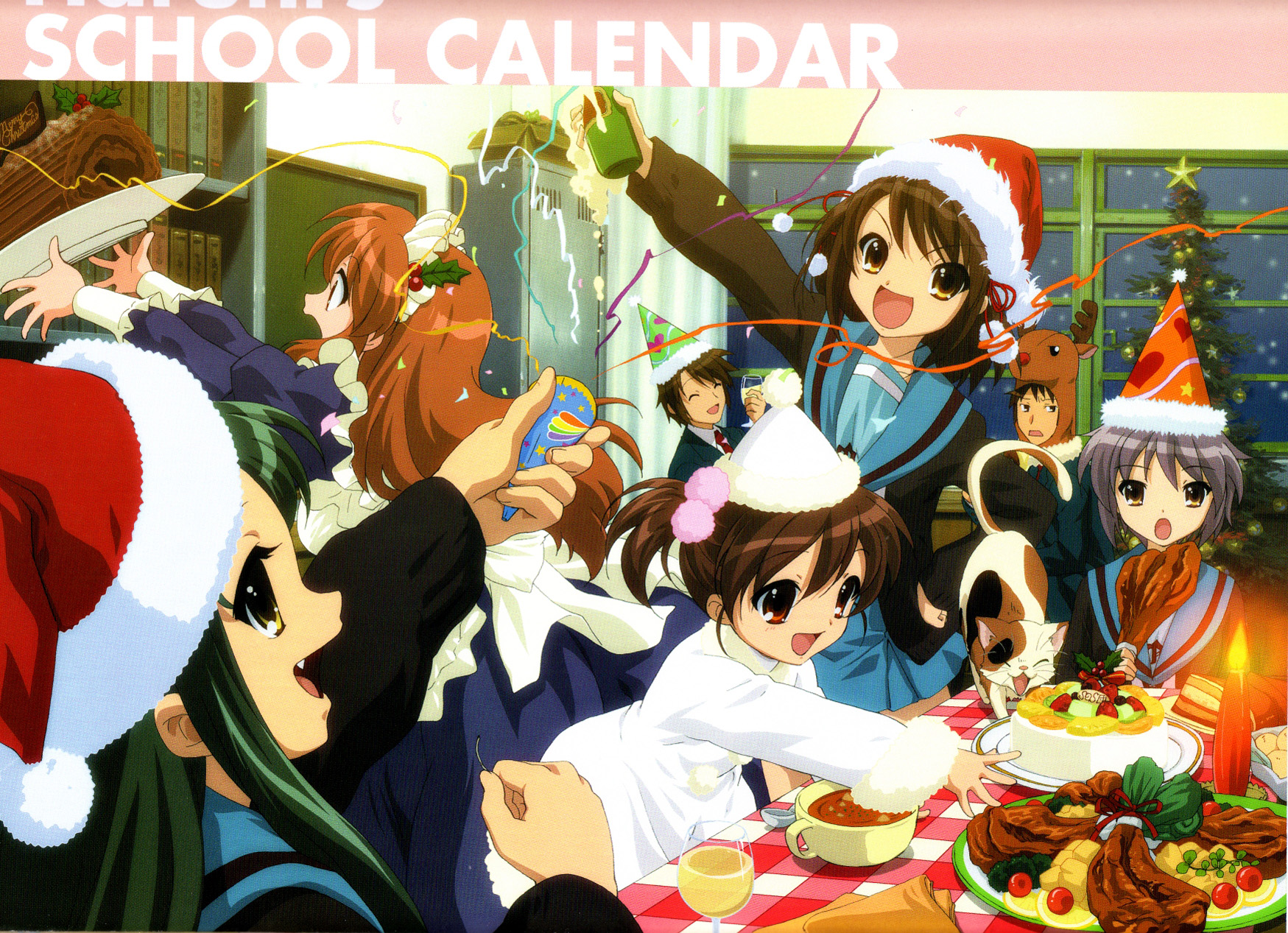 Calendario de Suzumiya Haruhi no Yuutsu, School Calendar, 2007-2008 en Altsima Calidad