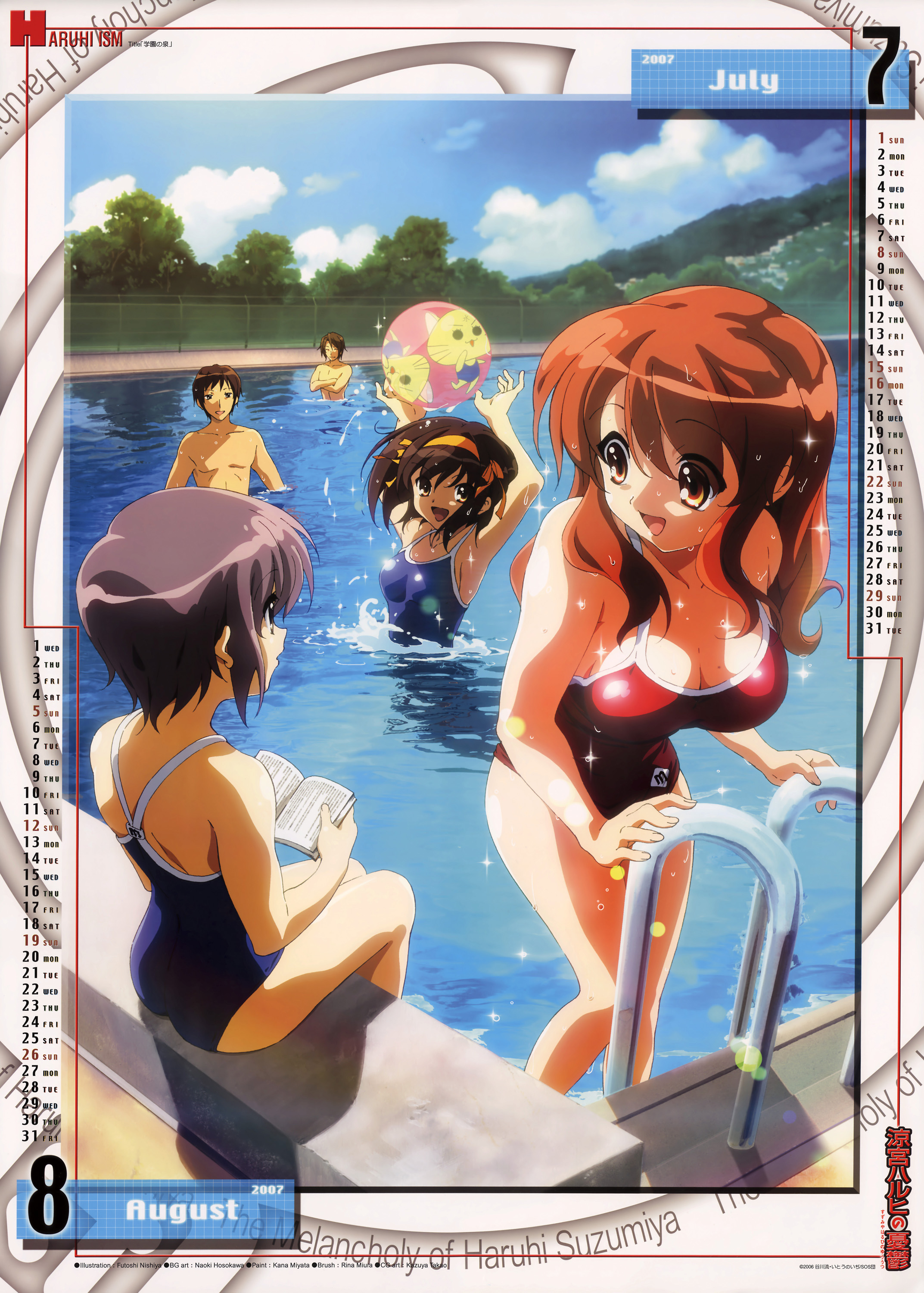 Calendario de Suzumiya Haruhi no Yuutsu 2007 en Altsima Calidad