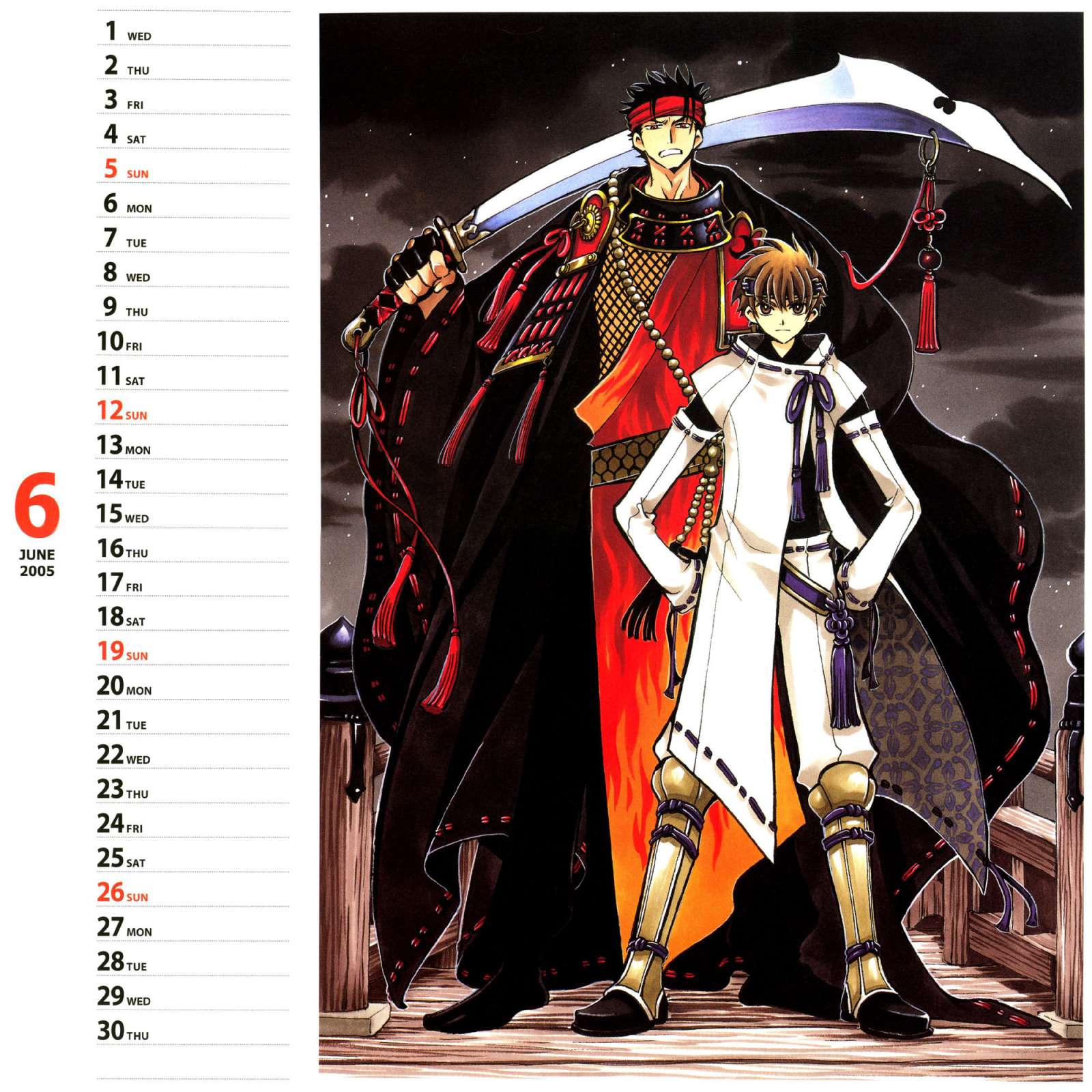 Calendario de CLAMP 2006 - Tsubasa Reservoir Chronicle - XXX Holic 2005 en Mxima Calidad