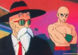 Ten Shin Han le dice al maestro Roshi que porqu no sigui peleando... y que le demostrar a todos que puede vencer a Goku