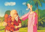 Bulma hace un trato con el maestro roshi, la esfera del dragn que est usando a cambio de...