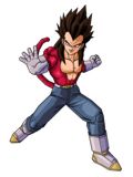 Vegeta en pose de pelea