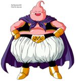 Vector de Majin Buu en su caracterstica pose feliz