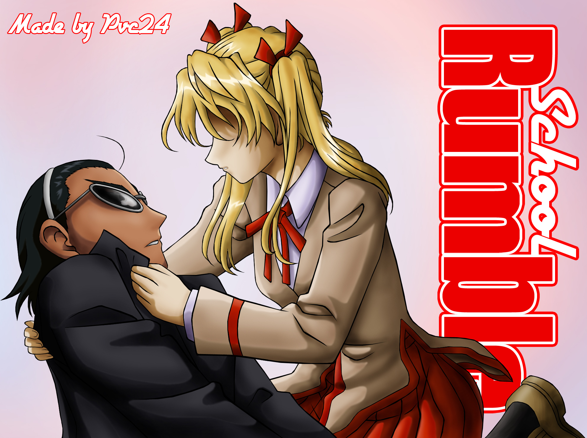 Imagen en alta resolucion de School Rumble Ni Gakki - School Rumble Scan