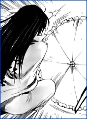Aoi se defiende como puede.