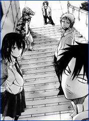 Oga junto con sus compañeros de clase.