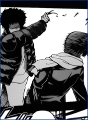 Kiriya corta a Miki.