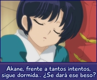 Akane, dormida en brazos de Ranma