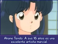 Akane Tendo. A sus 16 años, es una excelente artista marcial.