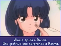 Akane ayuda a Ranma. Gratitud sorprendente.