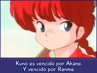 Kuno es vencido por Akane y Ranma.