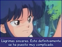 Lágrimas sinceras de Akane.