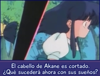 El cabello de Akane es cortado.