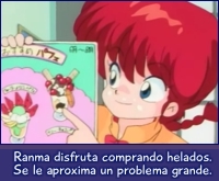 Ranma compra helados.