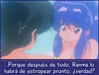 Ranma y Shampoo en la bañera.  Que simple