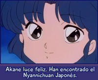 Akane luce feliz por Ranma.