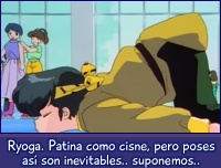 Ryoga patina como cisne, pero sus poses son un caso.