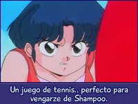 Juego de tennis entre Shampoo y Akane.