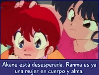 Akane intenta obligar a Ranma a darse cuenta que es hombre.