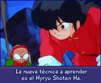 Cologne enseña a Ranma el Hyryu Shoten Han.