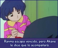 Akane dice que apoyará a Ranma.