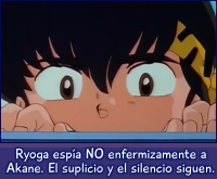 Ryoga espía a Akane.