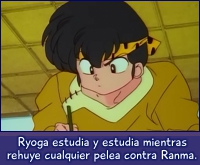 Ryoga estudia.