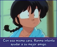 Ranma con cara de genio.