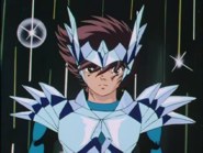 Seiya con la armadura de Odin